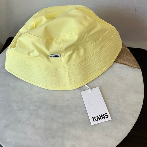 RAINS Waterproof Bucket Hat In Straw NEW WITH TAGS main image 6